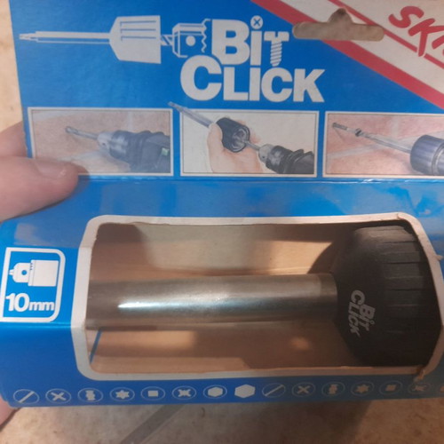 Skil Bit Click 10b drill chuck adapter tip new for 10mm chuck
