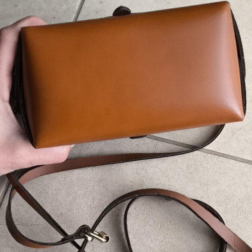 Camel crossbody bag real leather like new