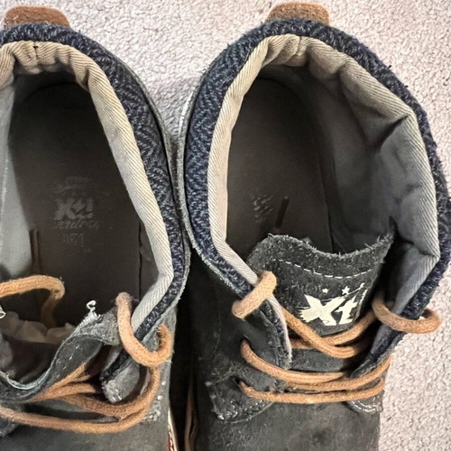 Xti men's suede shoes used, size 42, grey-blue with brown details