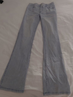 Benetton girls' flared jeans-style leggings, grey, size 158 cm, age 12