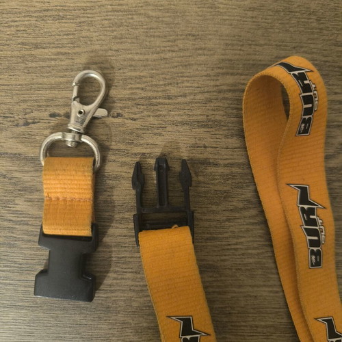 Burnout Lanyard Keychain used, orange