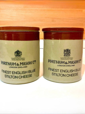 Denby Pottery ceramic jars set of 2 used with Fortnum & Mason logo