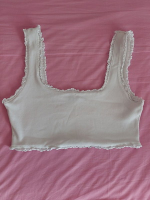 Zara top like new, white, size L