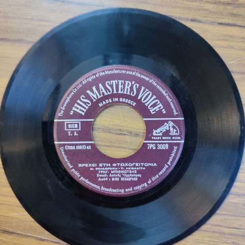 45 RPM records used, Gr. Mpithikotsis & Christakis – Vrehei Stin Ftochogeitonia