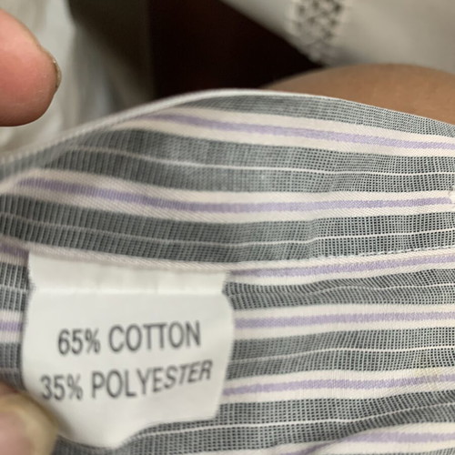 Kiros men's striped shirt like new, size XL, white and gray