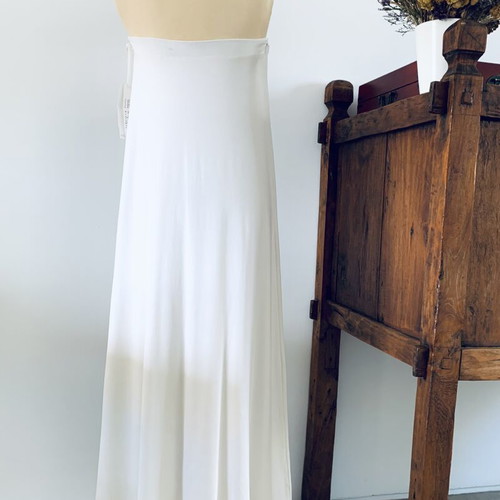 Ioanna Kourbela Asymmetric Long Strapless Dress new, white