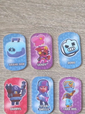 Brawl Stars metal caps like new, pack of 6