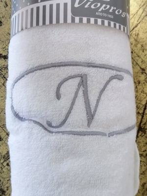 Embroidered Towels with Zodiac Signs and Monogram, 100% Cotton, New