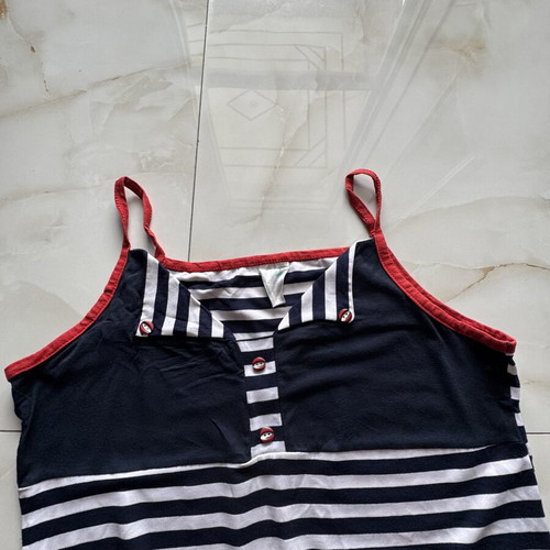 Blouson dress like new, size L, white and blue