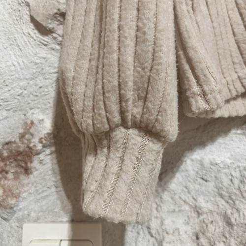 Shein Beige Ribbed V-Neck Jumper Size M like new