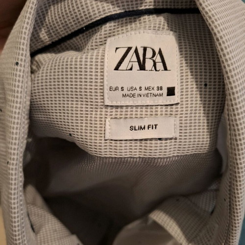 Zara shirt size S like new, white and blue