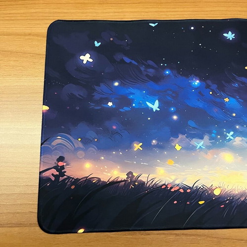 Large Mousepad Black Cat new, Starry Sky 600×300 mm