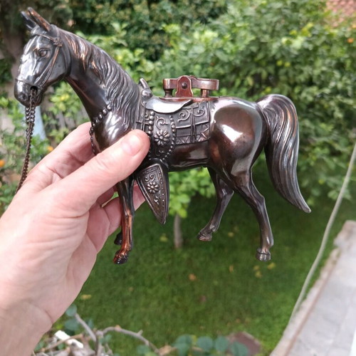 Vintage horse figurine with functional lighter, like new