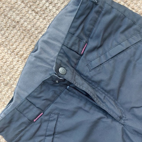 Ski pants used black 134cm girl H&M sport with pink stitch