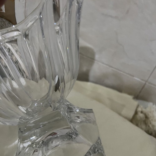 Crystal large Bohemia fondue bowl new