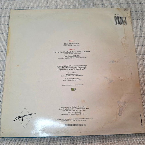 Mel & Kim That's The Way It Is 12' vinyl used, electronic