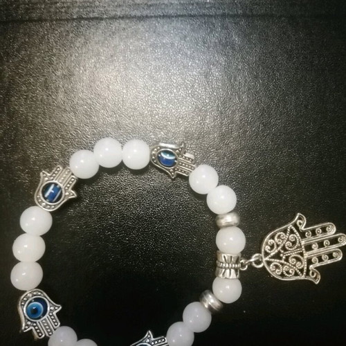 Bracelet with hands like new, white