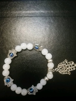 Bracelet with hands like new, white