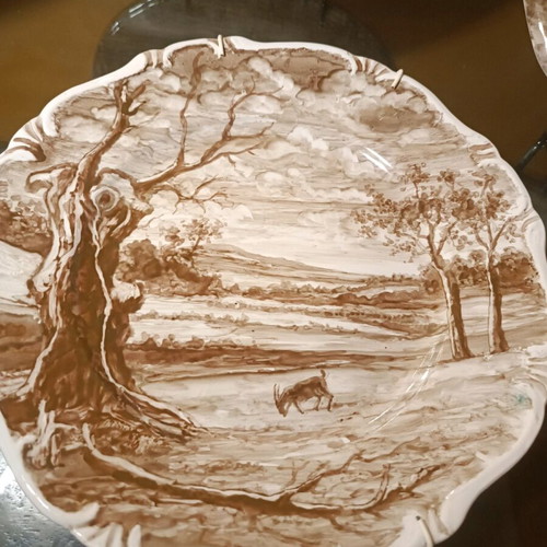 Handmade ceramic plates signed by Andreas Zymatikas, like new, set of 4