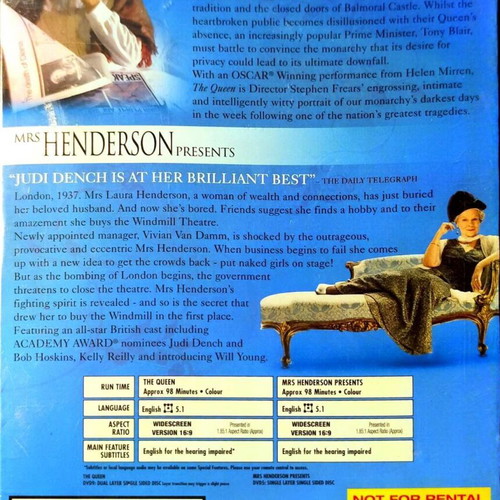 DVD The Queen and Mrs Henderson Presents new, social drama
