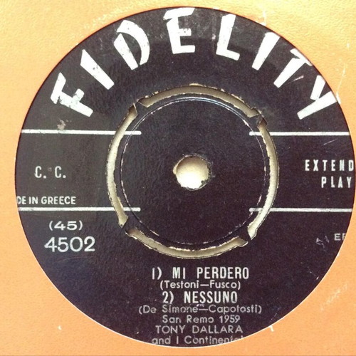 Tony Dallara San Remo Festival 1959 45 RPM vinyl record used