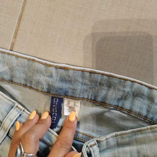 H&M jeans elastic, like new, turquoise