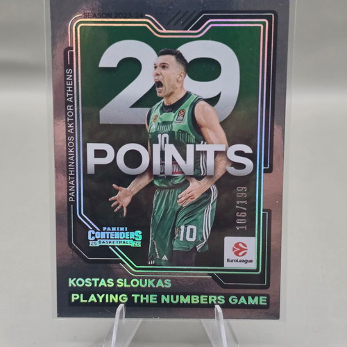 2025-26 Panini Contenders EuroLeague Kostas Sloukas Playing the Numbers Game /199