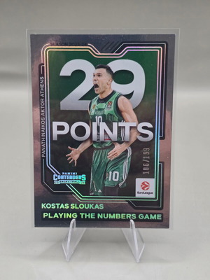 2025-26 Panini Contenders EuroLeague Kostas Sloukas Playing the Numbers Game /199