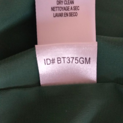 BCBG Maxazria green dress with pockets, backless, size M