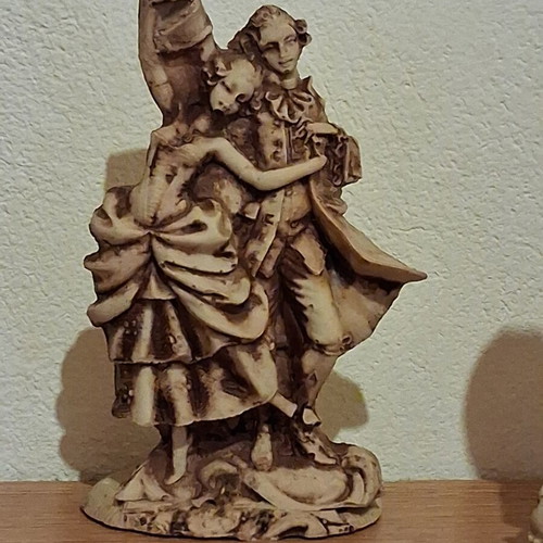 Vintage resin figurines set of 3 from the 70s, 12cm