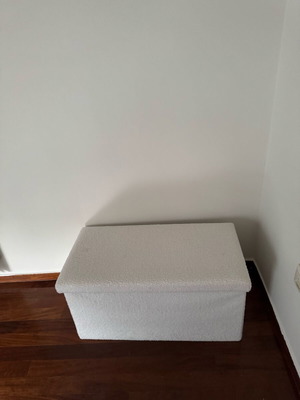 Folded entrance bench pouf beige colour like new