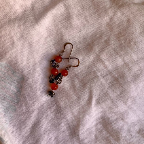 Silver 925 earrings with beads new