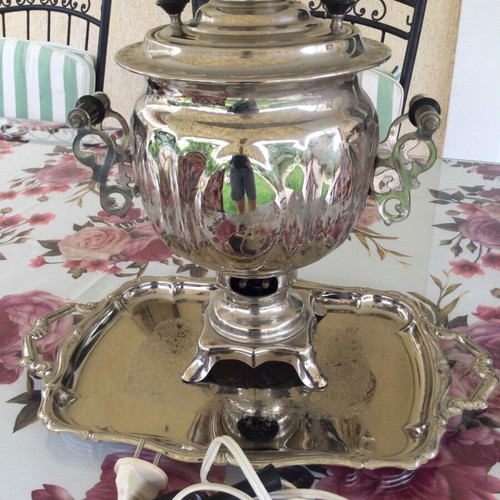 Samovar Twin Bird Sakae Co. Ltd like new, 1988 with cord and tray