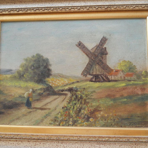 Paintings like new, set of 4 with frames