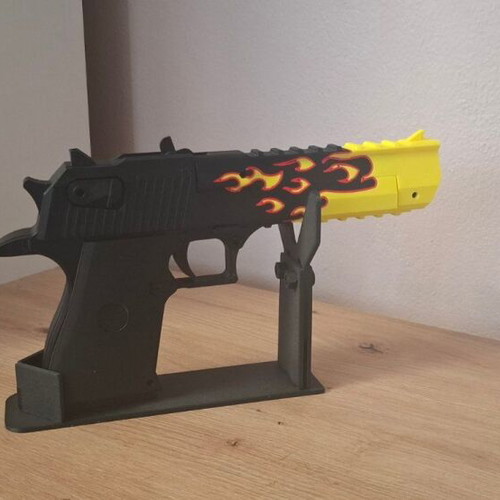 Desert Eagle Blaze Rubber Band Gun new with display stand