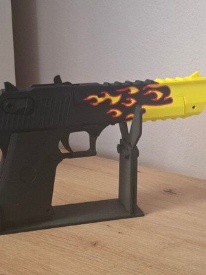 Desert Eagle Blaze Rubber Band Gun new with display stand