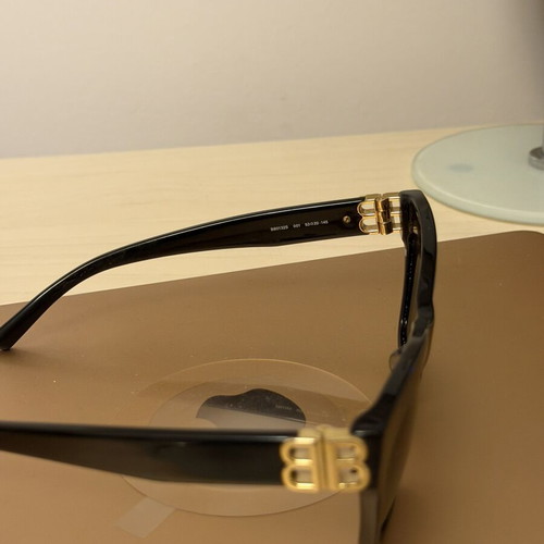 Balenciaga sunglasses used, model BB0132S, black and gold