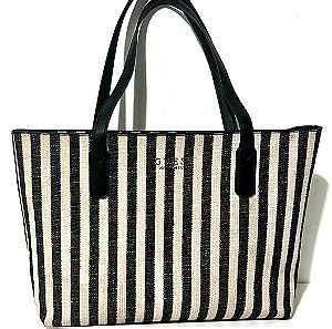 Guess striped neverfull bag