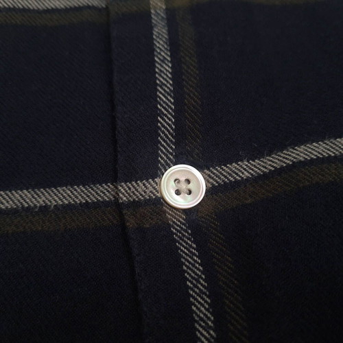 No Nationality men's flannel shirt size L used, blue, checked, thick
