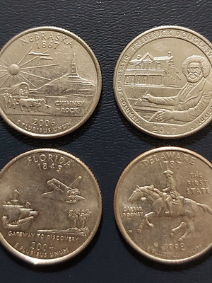16 1/4 Dollar μεταχειρισμένα, διάφορες ημερομηνίες