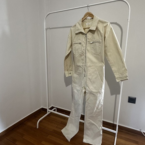 Mango denim jumpsuit like new, size S, white