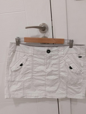 Edc Esprit White Cargo Mini Skirt Like New Size 40