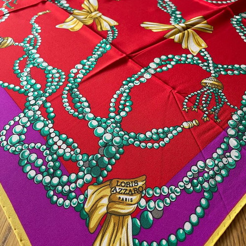 Silk scarf LORIS AZZARO PARIS new with beautiful colors