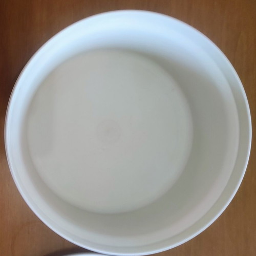 Tupperware beige tupperware container like new, 21 cm diameter