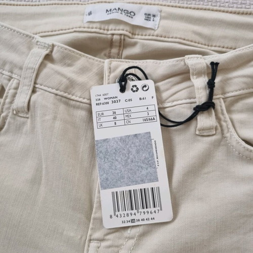 Mango Denim & Tees beige slim jeans like new, size 36