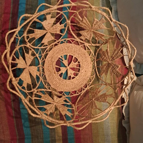 Large handmade basket-paneri like new, diameter 50cm