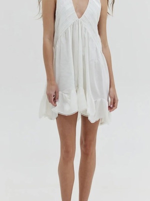 Gabriela dress Hemithea ML white, new with lace details