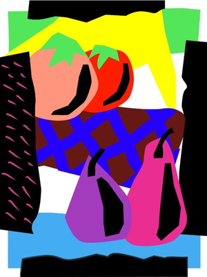 Fruity Pop poster digital print in abstract pop style