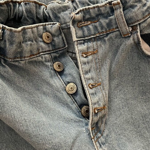 Bershka Wide Leg Jeans S/M Light Blue Washed Denim Like New