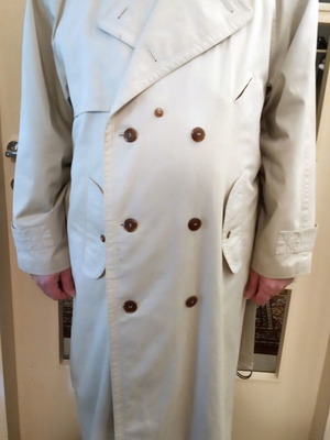Angelo Litrico vintage men's beige trench coat XL like new